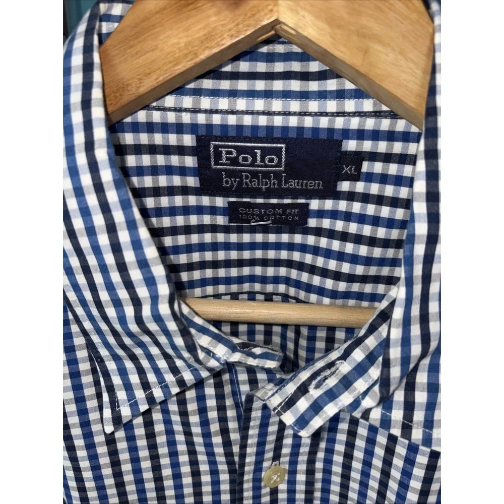 Vintage Polo Ralph Lauren Short Sleeve Button Up Shirt Plaid XL Preppy Lot Of 2